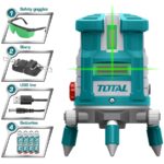 TOTAL ΑΛΦΑΔΙ LASER ΑΥΤΟ-ΟΡΙΖΟΝΤΙΟΥΜΕΝΟ 0-20m ΠΡΑΣΙΝΕΣ ΑΚΤΙΝΕΣ (TLL305205)