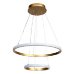 Φωτιστικό κρεμαστό Φ40-Φ20 εκ. LED 38W 4000K χρυσό - GLOBOBOX C935/40+20GD