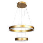 Φωτιστικό κρεμαστό Φ40-Φ20 εκ. LED 88W 4000K χρυσό - GLOBOBOX C933/42GD