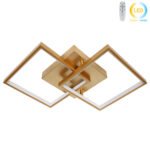 Φωτιστικό οροφής LED 27W 58Χ35Χ8 εκ. χρυσό με controller - GLOBOBOX 602167