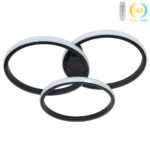 Φωτιστικό οροφής LED 24W 44Χ42Χ7,5 εκ. μαύρο με controller - GLOBOBOX 602171