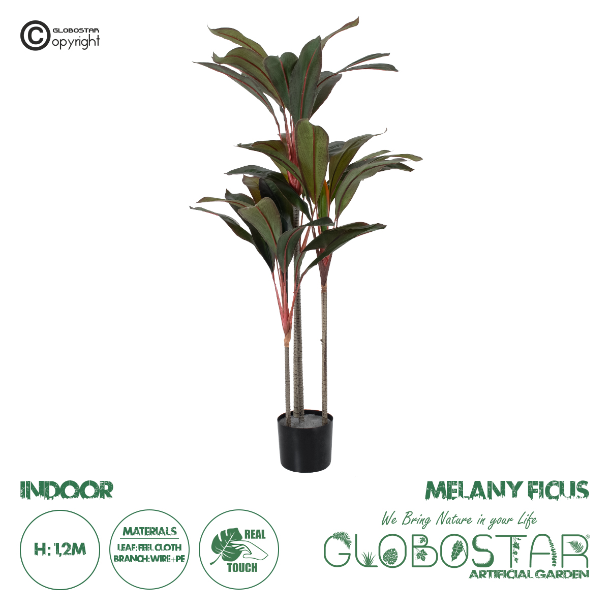 GloboStar® Artificial Garden MELANY FICUS 20040 Τεχνητό Διακοσμητικό Φυτό Φίκος Υ120cm