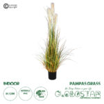 GloboStar® Artificial Garden PAMPAS GRASS 20108 Τεχνητό Διακοσμητικό Φυτό Γρασίδι της Πάμπας Υ150cm