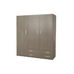 Ντουλάπα τρίφυλλη σε σταχτί χρώμα 150x60x180