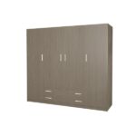 Ντουλάπα τετράφυλλη σε σταχτί χρώμα 200x60x180