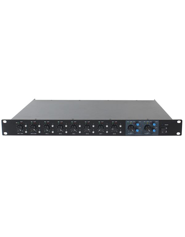 LUCKY TONE P82S Προενισχυτής 8 καναλιών με 2 εξόδους stereo