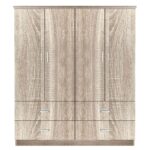Ντουλάπα ArteLibre AMAZON LILY Φυσικό Χρώμα 160x50x180cm