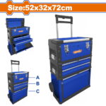 WADFOW ΕΡΓΑΛΕΙΟΦΟΡΟΣ TROLLEY 520 Χ 320 Χ 720mm (WTB6A72)