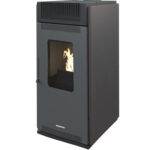 Αερόθερμη σόμπα πέλλετ Balkan Energy P10 Black, 10kW
