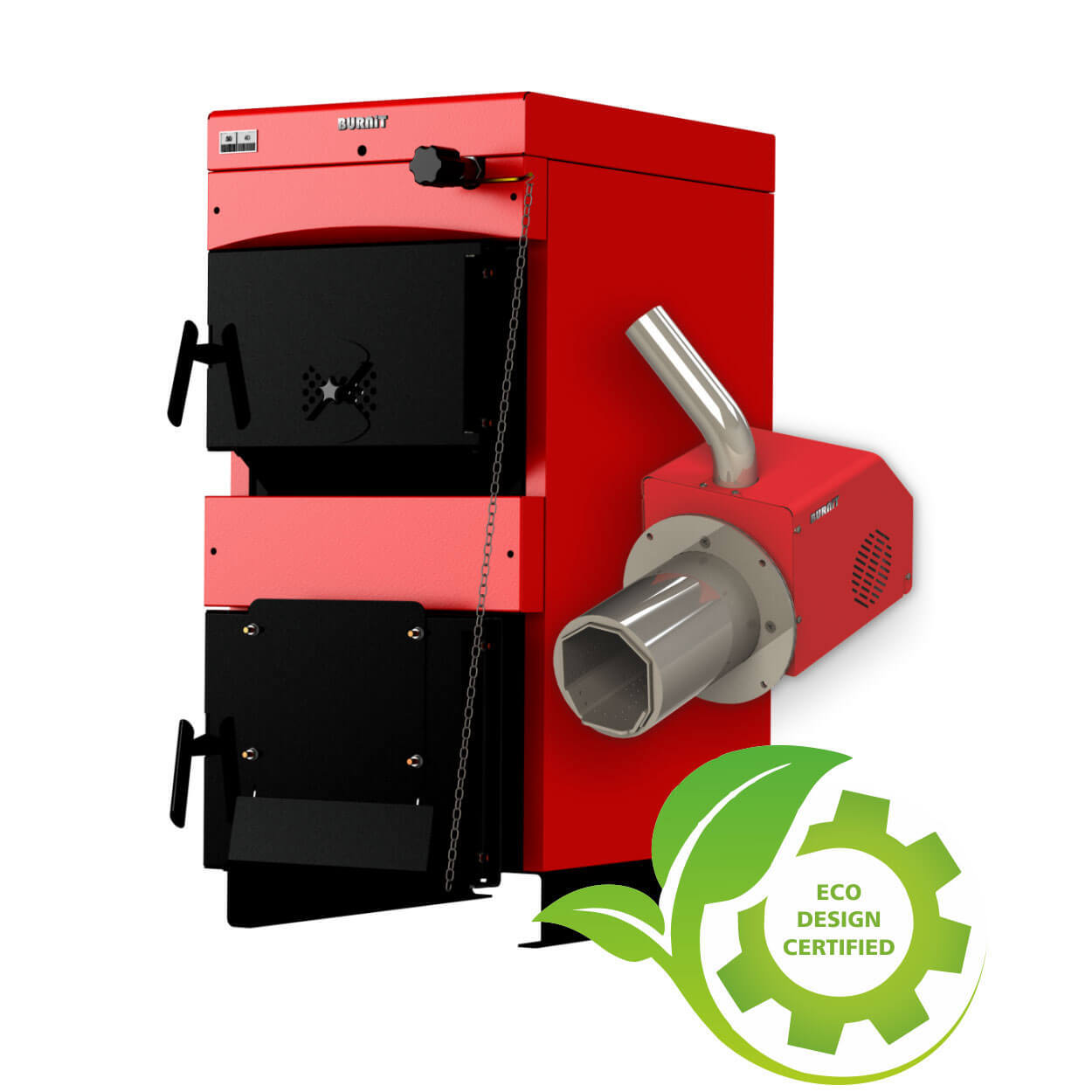 Λέβητας πέλλετ BURNiT WBS PELLET 25, Λέβητας ξύλου WBS 40 - Καυστήρας πέλλετ Pell 30, 25kW