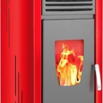 Thermiki Aero 14 Red Σόμπα Pellet Αεραγωγών Αερόθερμη 14kW