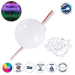 GloboStar® 90139 Digital Pixel Addressable Facade Module Chain String with 20 Spots - Ψηφιακή Αλυσίδα - Γιρλάντα με 20 Σποτ LED SMD 3535 15W 20LED 20PIXEL SPI/TTL Protocol IC UCS512B 900lm 240° DC 12V Αδιάβροχο IP67 Πολύχρωμο RGB - Μ200 x Π5 x Υ5cm - 3 Χρόνια Εγγύηση