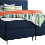 Επενδυμένο κρεβάτι Flo με στρώμα και ανώστρωμα-Mple-140 x 200