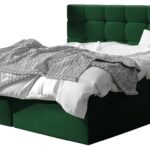 Επενδυμένο κρεβάτι Luanda-160 x 200-Prasino