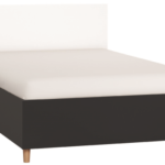 Κρεβάτι Simple-120 x 200-Μαύρο - Λευκό