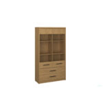 Βιτρίνα Pavi Βελανιδιά με 2 συρτάρια 84.3x33.8x156.4cm