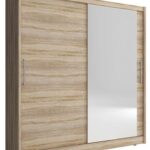 Ντουλάπα Malmo συρόμενη-180 x 62 x 200 εκ.-Φυσικό