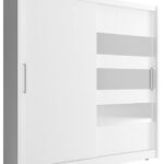 Ντουλάπα Cosmo συρόμενη-180 x 62 x 200 εκ.-Λευκό
