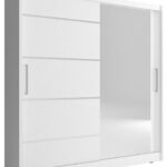 Ντουλάπα Mazoo συρόμενη-180 x 62 x 200 εκ.-Λευκό