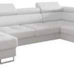 Γωνιακός καναπές Gelito Max II LTHR-Leuko-Δεξιά