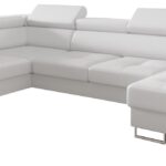 Γωνιακός καναπές Gelito Max II LTHR-Leuko-Αριστερή