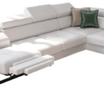 Γωνιακός καναπές Gelito Relax LTHR-Leuko-Δεξιά