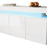 Μπουφές Glossa 160 με LED-Leuko