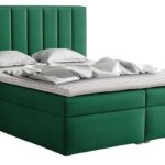Επενδυμένο κρεβάτι ideal Box-Prasino-140 x 200