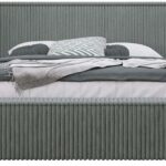 Επενδυμένο κρεβάτι Plexi-Gkri-Anthraki-140 x 200