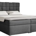 Επενδυμένο κρεβάτι Malmo Box-Gkri Skouro-180 x 200