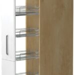 Επιδαπέδιο ντουλάπι ψηλό Modena K21-30-1KZ-Δρυς - Λευκό γυαλιστερό
