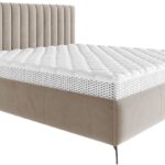 Επενδυμένο κρεβάτι Morris-140 x 200-Ekrou