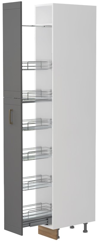 Επιδαπέδιο ντουλάπι ψηλό Tahoma K23-30-1KZ-Λευκό ματ - Γραφίτης