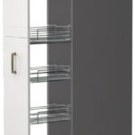 Επιδαπέδιο ντουλάπι ψηλό Tahoma K23-30-1KZ-Γραφίτης - Λευκό ματ