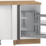 Επιδαπέδιο γωνιακό ντουλάπι Tahoma R-UG-1KMC-Γραφίτης-Δεξιά