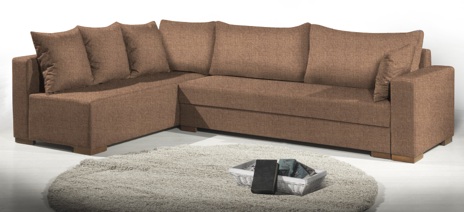 Γωνιακός καναπές Trendy-Δεξιά-265φ 165β εκ.-MInk
