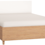 Κρεβάτι Simple-140 x 200-Φυσικό - Λευκό