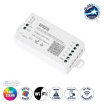 GloboStar® 73415 SP801E Ασύρματος WiFi Art-Net LED FULL COLOR Magic Digital Pixel Controller iOS/Android για LED Digital Πολύχρωμα και Μονόχρωμα Προϊόντα DC 5-24V 4 x 1024 IC Max