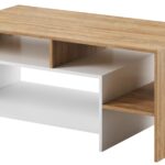Τραπεζάκι σαλονιού Oak-Leuko Fusiko - Polihome