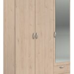 Ντουλάπα Dorm τρίφυλλη με καθρέπτη-Fusiko