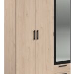 Ντουλάπα Dorm τρίφυλλη με καθρέπτη- Mauro