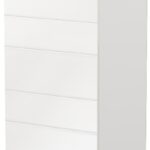 Επιδαπέδιο ντουλάπι ψηλό Hudson K14-60-1KF-Λευκό - Λευκό γυαλιστερό