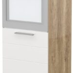 Επιδαπέδιο ντουλάπι φούρνου ψηλό Hudson K14-60-1KR-Φυσικό - Λευκό