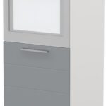 Επιδαπέδιο ντουλάπι φούρνου ψηλό Hudson K14-60-1KR-Λευκό - Γκρι