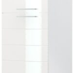 Επιδαπέδιο ντουλάπι ψηλό Hudson K23-60-1KF-Λευκό γυαλιστερό