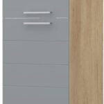 Επιδαπέδιο ντουλάπι ψηλό Hudson K23-60-1KF-Δρυς - Γκρι
