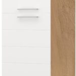 Επιδαπέδιο ντουλάπι ψηλό Hudson K23-60-1KF-Καρυδί - Λευκό