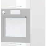Επιδαπέδιο ντουλάπι φούρνου ψηλό Hudson K23-60-2KR-Λευκό γυαλιστερό