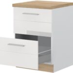 Επιδαπέδιο ντουλάπι Hudson R-60-2MBOX-Λευκό - Λευκό γυαλιστερό