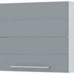Ντουλάπι κρεμαστό Hudson V7-90-2KP-Λευκό - Γκρι